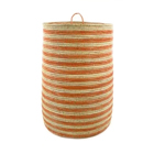 African Storage Hamper - Tangerine and Cream