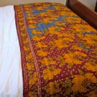 Vintage Sari Throw - Floral Polka Dot