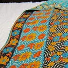 Vintage Sari Throw - Floral Swirls