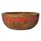 Sliced Persimmon Mango Wood Bowl