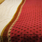 Vintage Sari Throw - Golden Pink Paisley