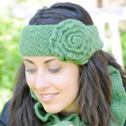 Knit Flower Headband