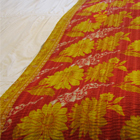 One-of-a-Kind Sari Throw - Orange & Yellow Flowers