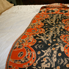 Vintage Sari Throw - Tribal Orange